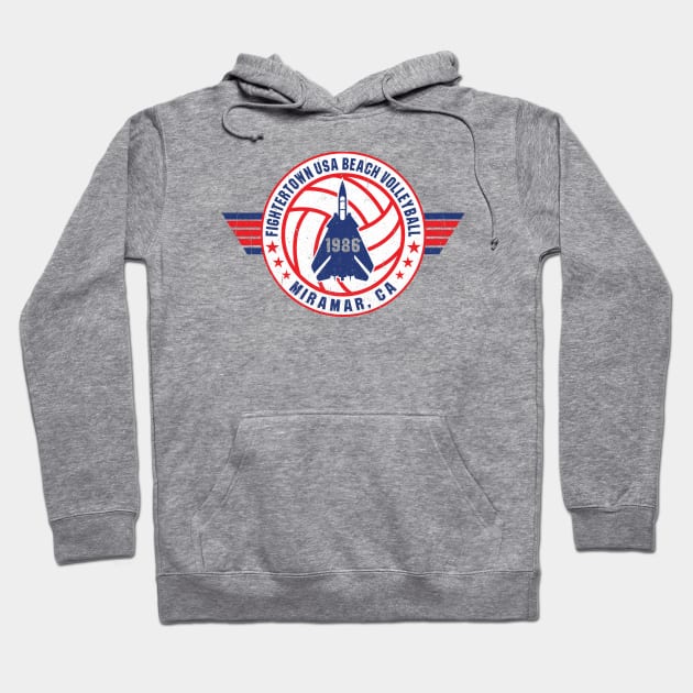 Fightertown USA Volleyball Tournament Miramar Hoodie by Alema Art